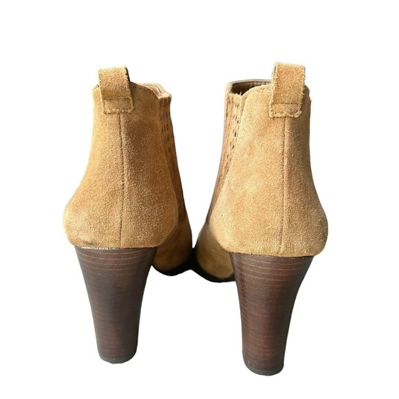 Antonio Melani Ankle Boots Women's Size 10M Heel‎ Tan Suede Leather Studded - Picture 6 of 11